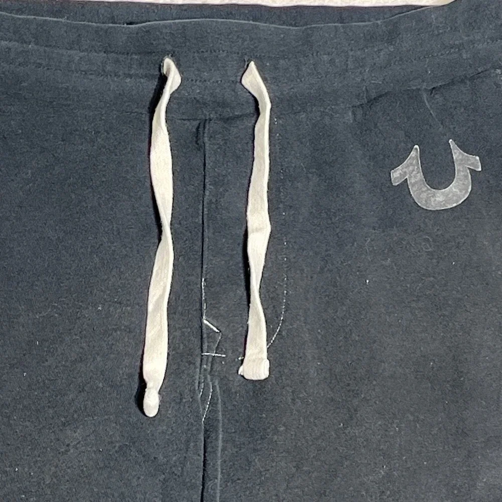 True Religion Classic Logo Jogger Sweatpants Mens Large BLACK ‎ Running Lounge